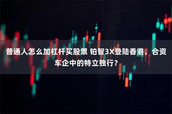 普通人怎么加杠杆买股票 铂智3X登陆香港，合资车企中的特立独行？
