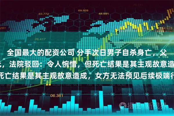全国最大的配资公司 分手次日男子自杀身亡，父母起诉女方索赔30万元，法院驳回：令人惋惜，但死亡结果是其主观故意造成，女方无法预见后续极端行为